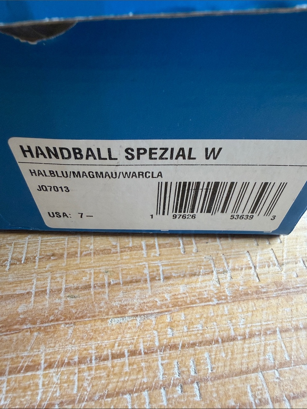 adidas Handball Spezial Suede Sneaker in Beige with Pink & Gray Stripes - Picture 7 of 7